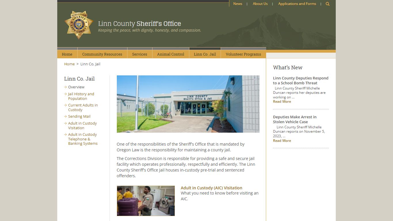 Jail Overview - Linn County Sheriff's Office
